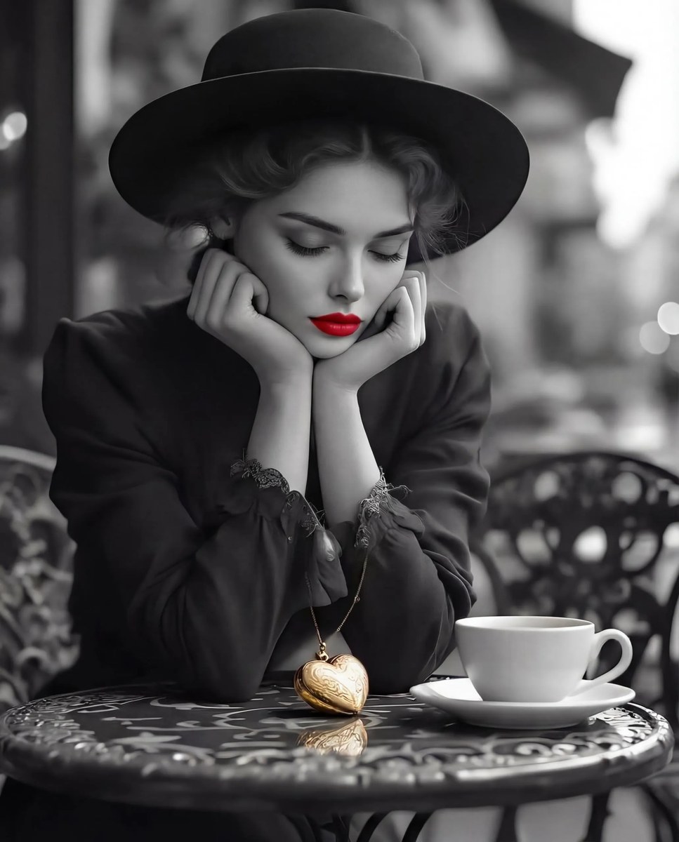 Black-and-White Fashion Portrait Face Swap