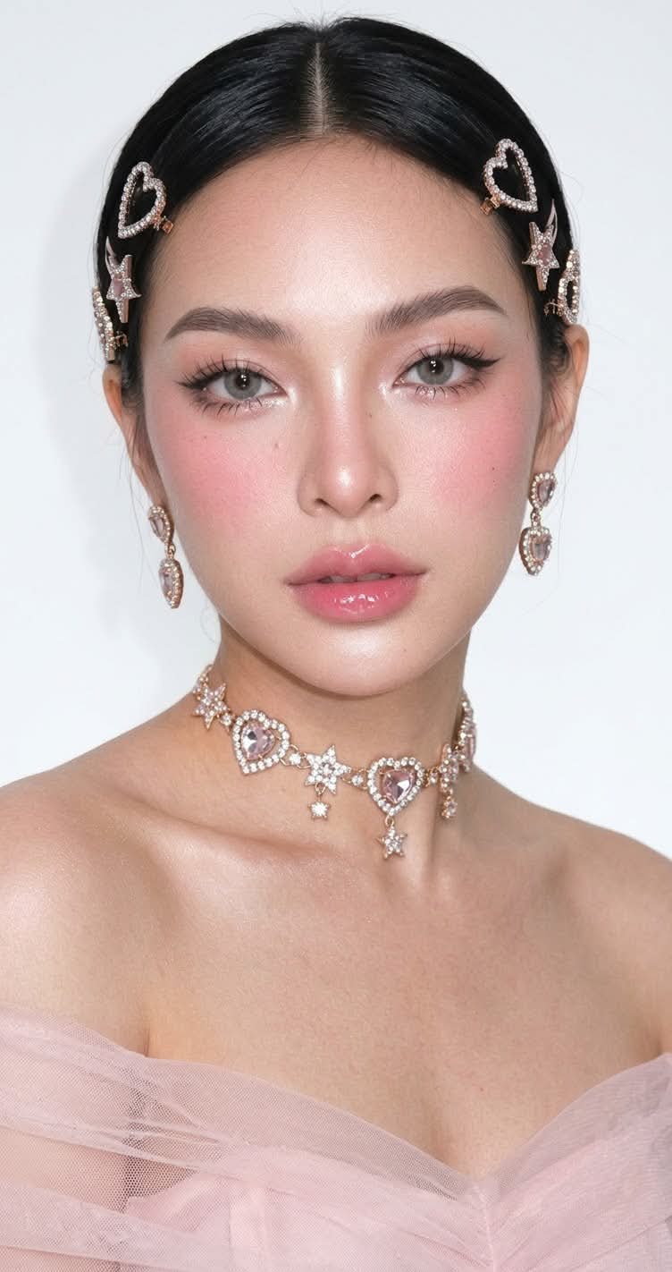 Hyper-Photorealistic Pink Soft-Glam Beauty Portrait output 4