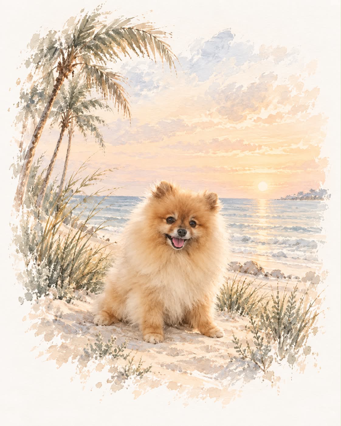 Pale Resort Evening Summer Artwork output 3