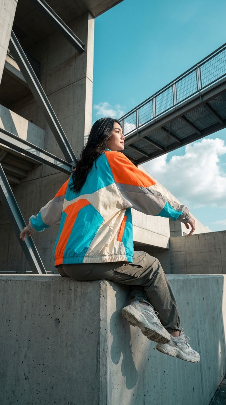 Futuristic Streetwear Editorial Photograph output 10