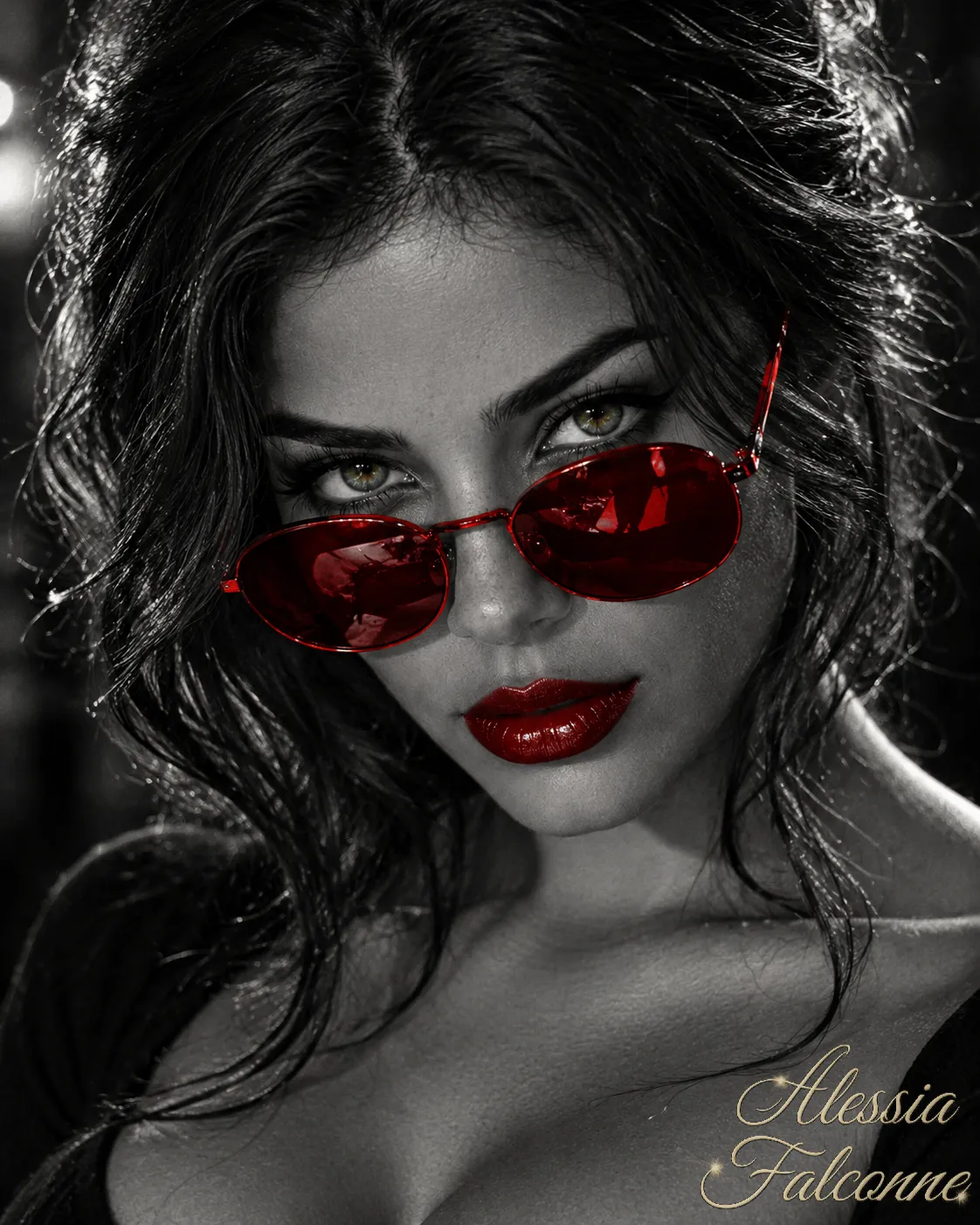 Vintage Hollywood Selective-Color Portrait output 1