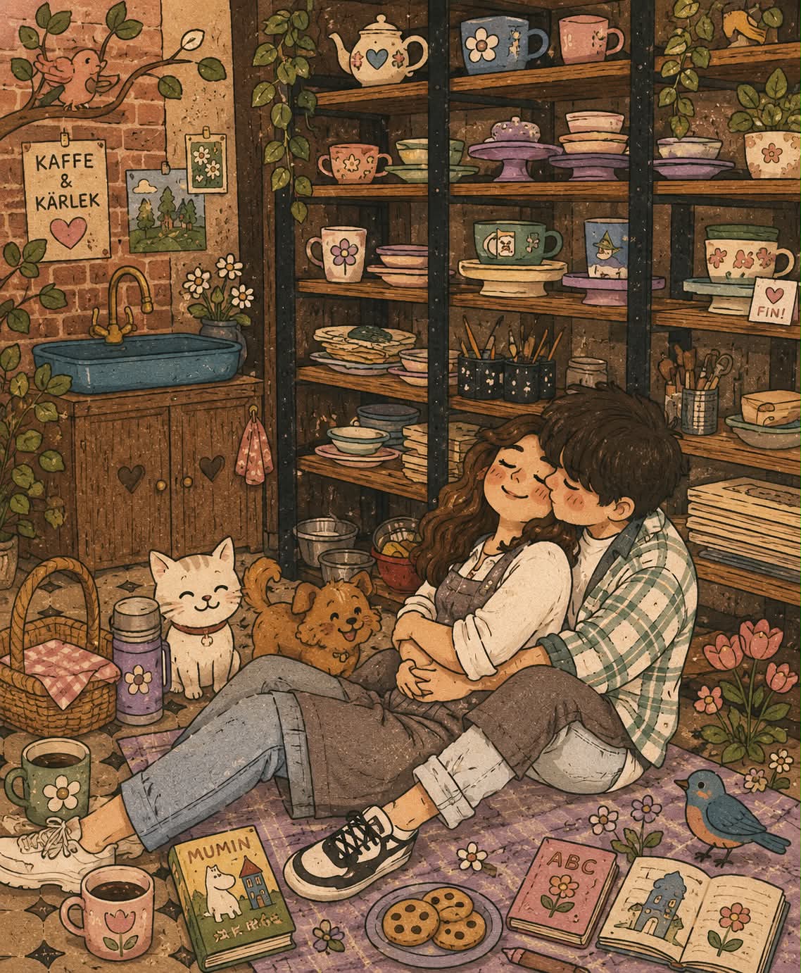 Whimsical Scandinavian Storybook Illustration