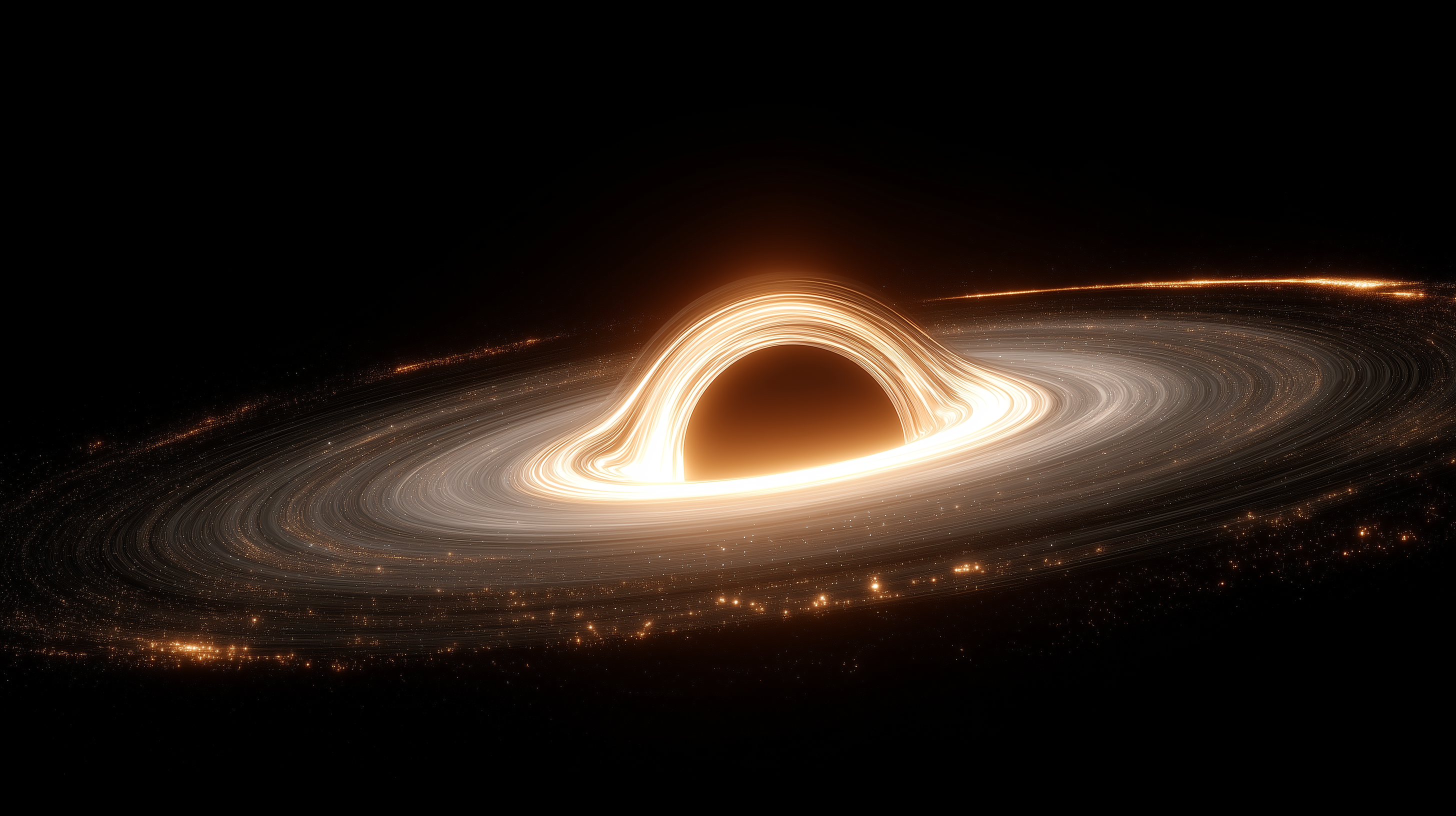 Black Hole with a Glowing Accretion Disk