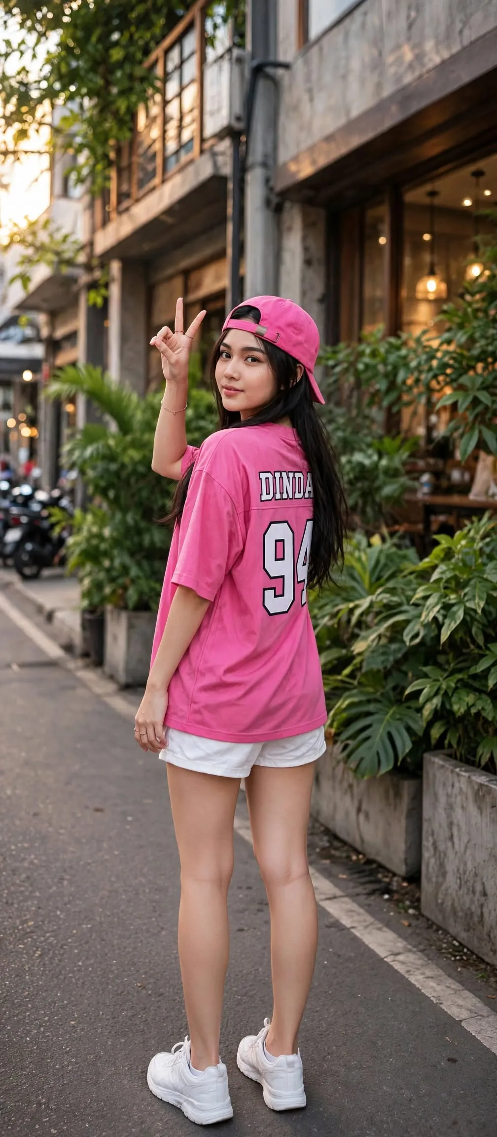 Pink Streetwear Portrait in an Urban Alley output 2