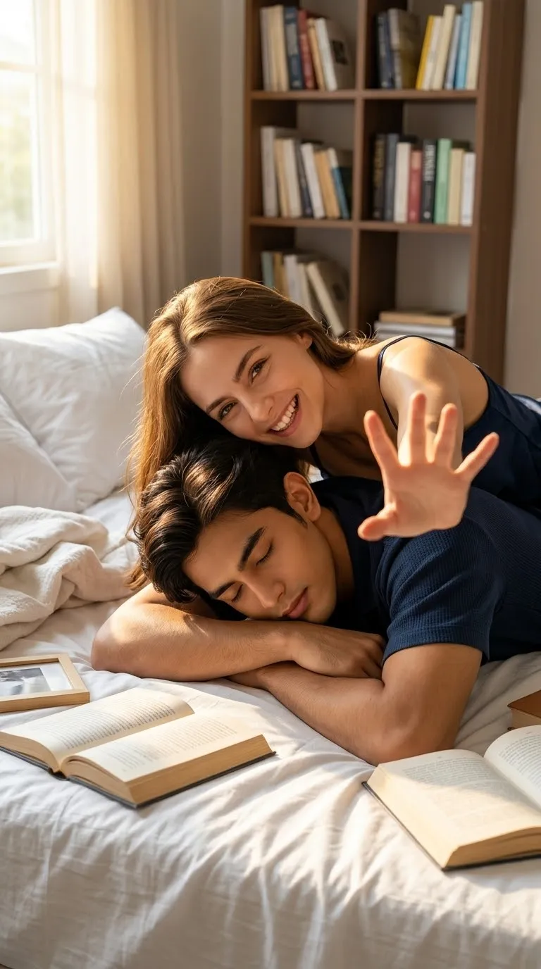 Photorealistic Couple in a Cozy Morning Bedroom output 2