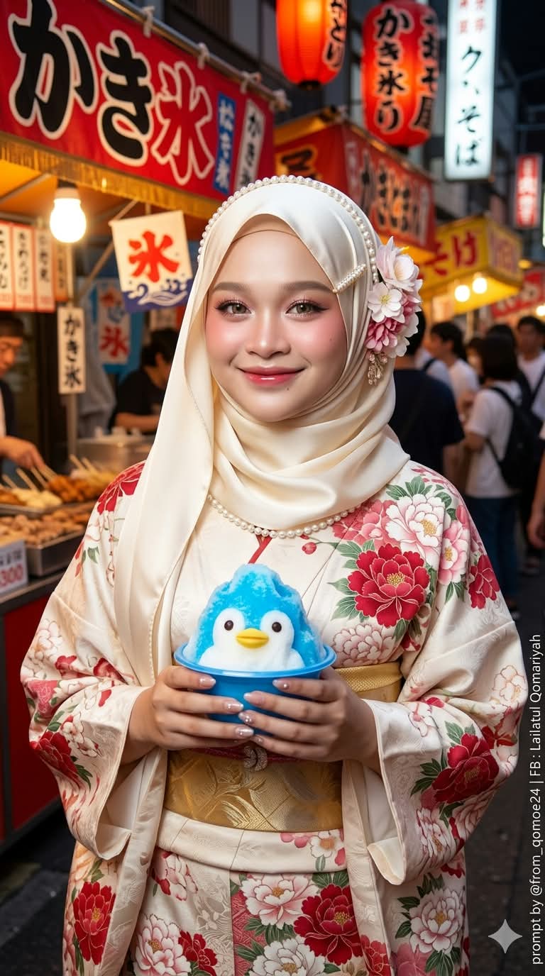 Young Woman in a Japanese Night Market output 2