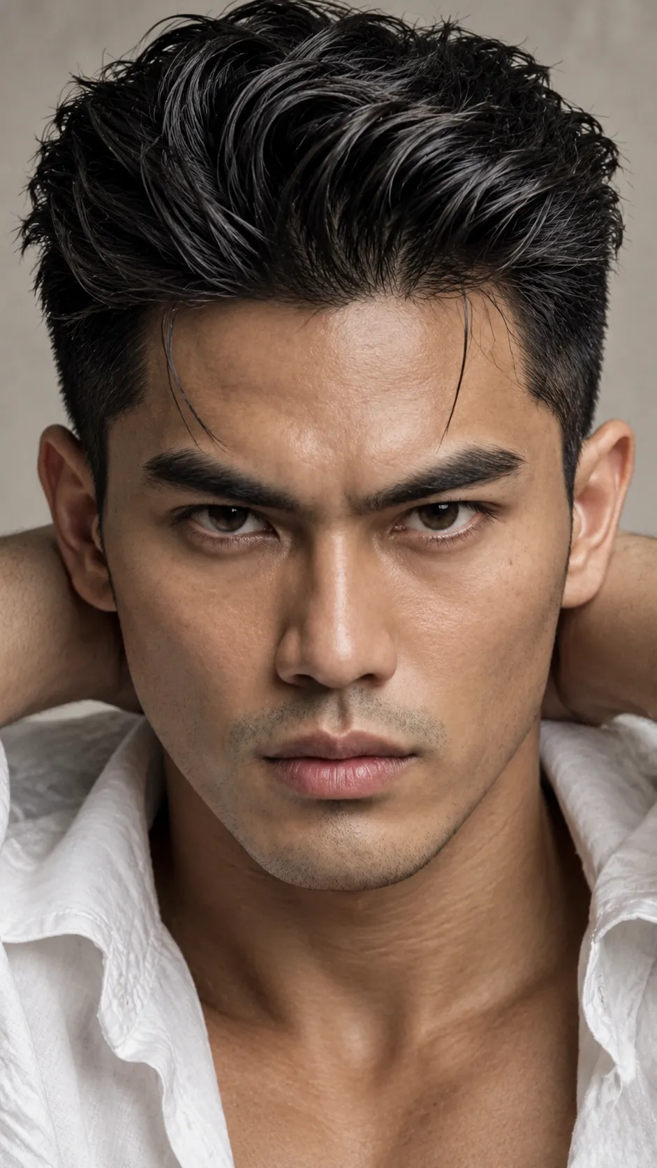 Luxury Men's Beauty Editorial Portrait