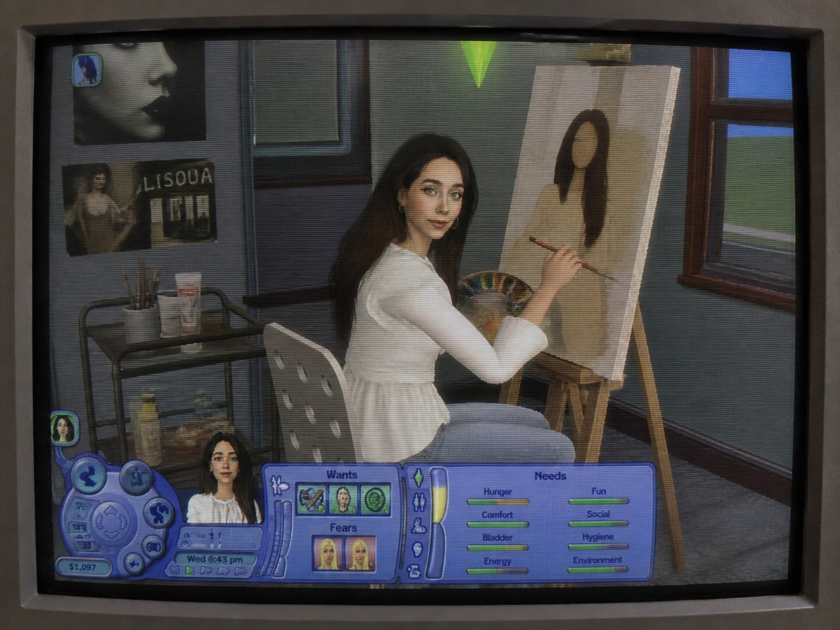The Sims 2 CRT Gameplay Portrait
