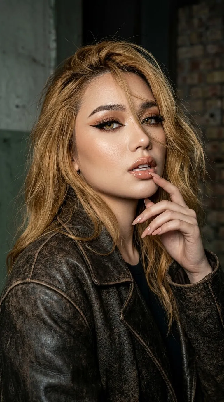 Edgy Direct-Flash Fashion Portrait output 1