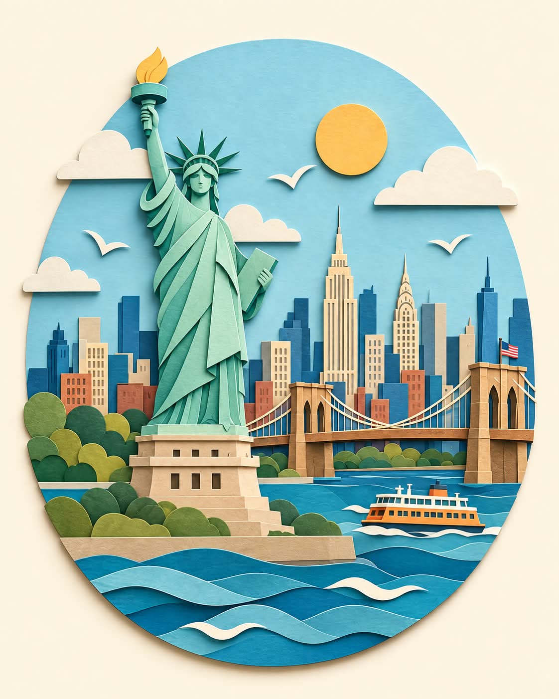 Layered Paper-Cut Destination Diorama output 4