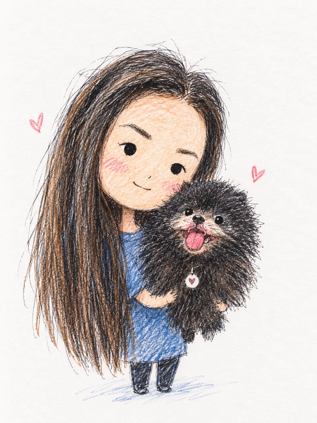Awkward Hand-Drawn Portrait from a Photo output 1