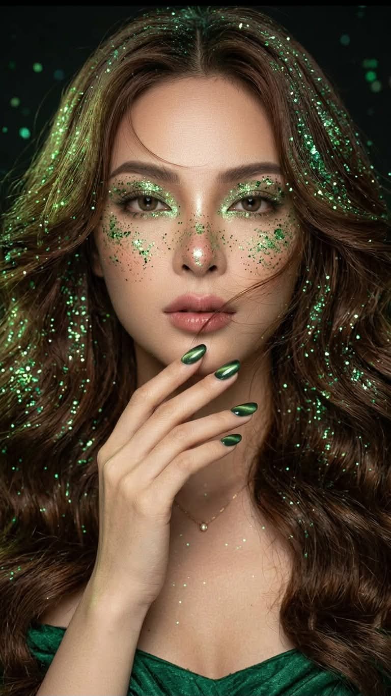 Golden Glitter Beauty Portrait output 4