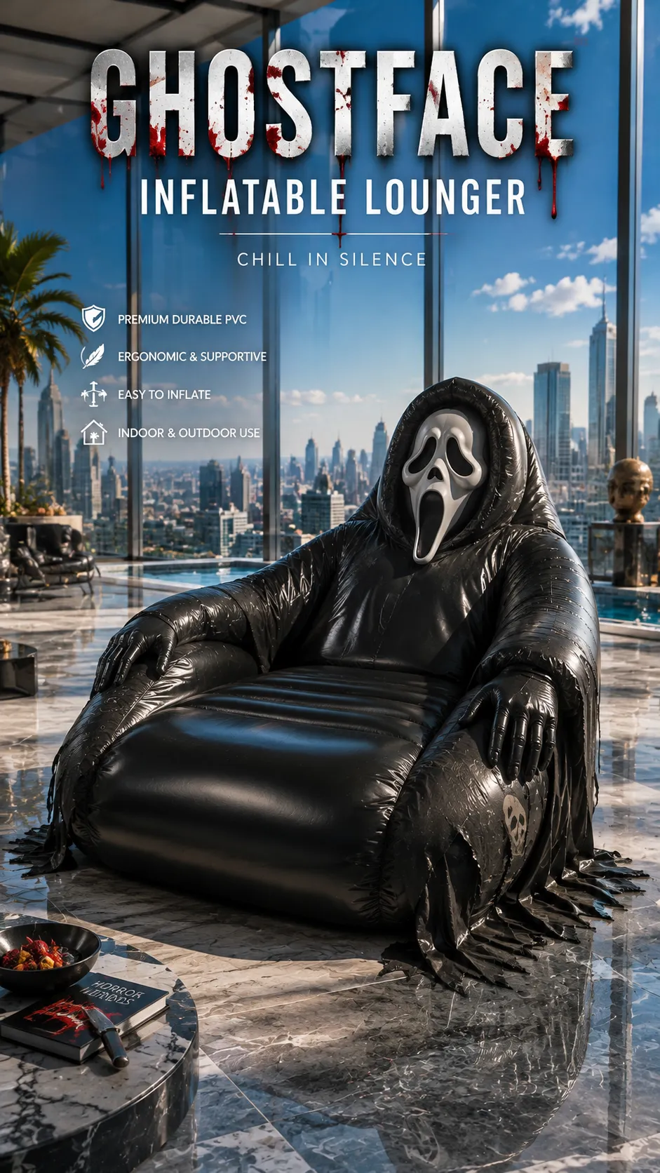 Cinematic Inflatable Chair Product Advertisement output 8