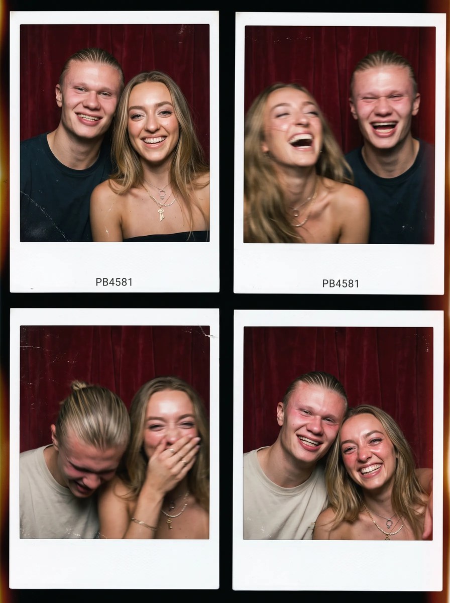Erling Haaland Vintage Photo Booth Strip output 6