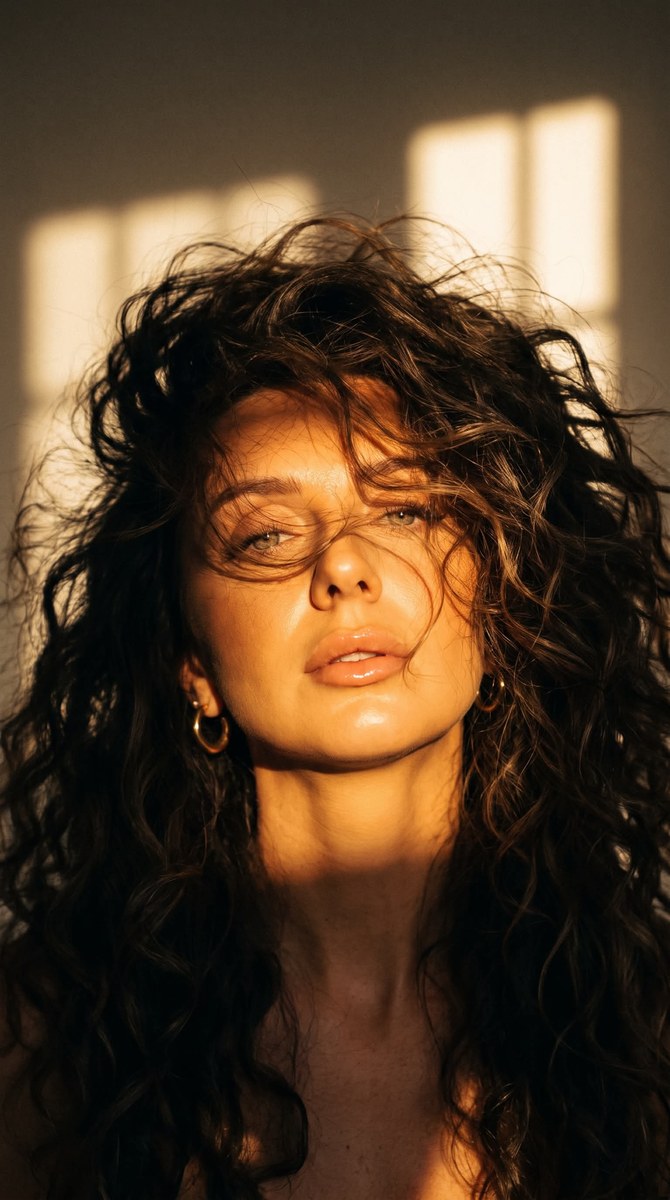 Warm 1990s Cinematic Beauty Portrait output 1
