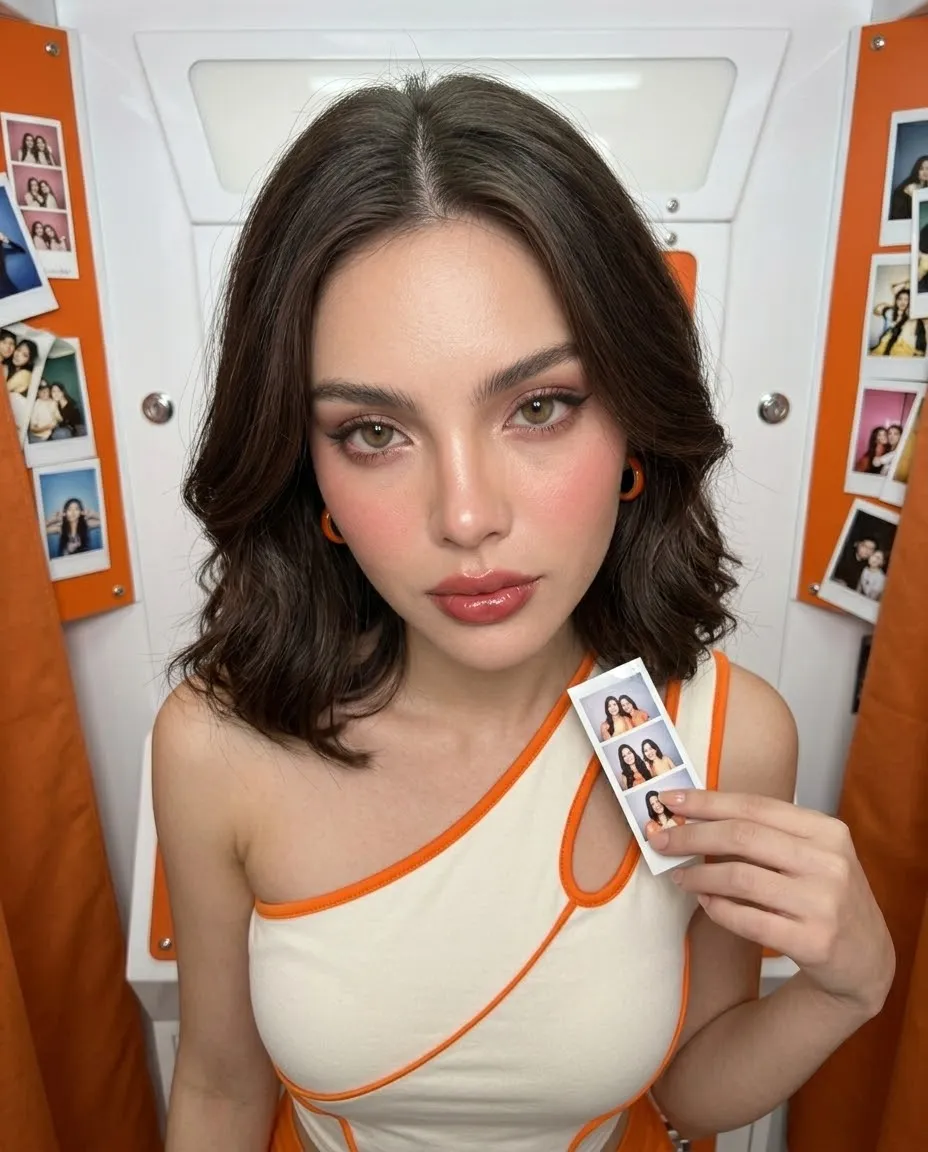 White-and-Orange Photo Booth Overhead Portrait output 1