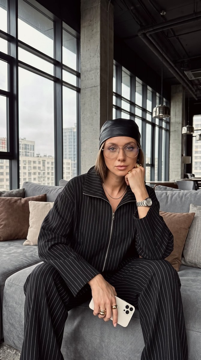 Luxury Streetwear Portrait in a Modern Lounge