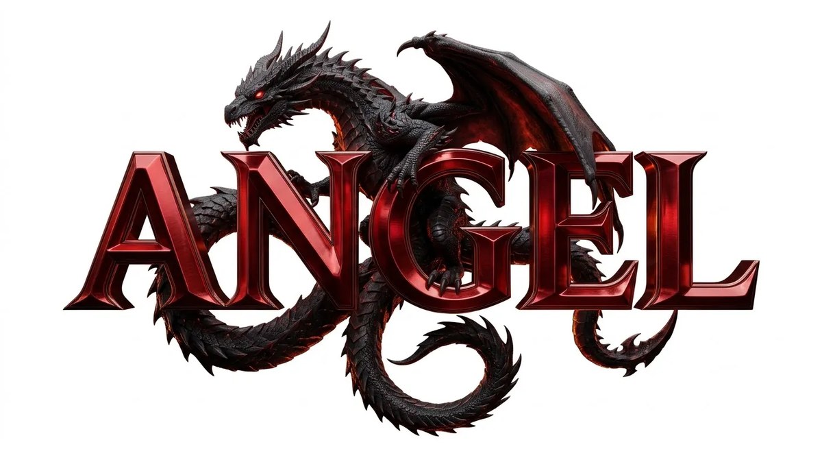 Red Metallic Dragon Logo output 1
