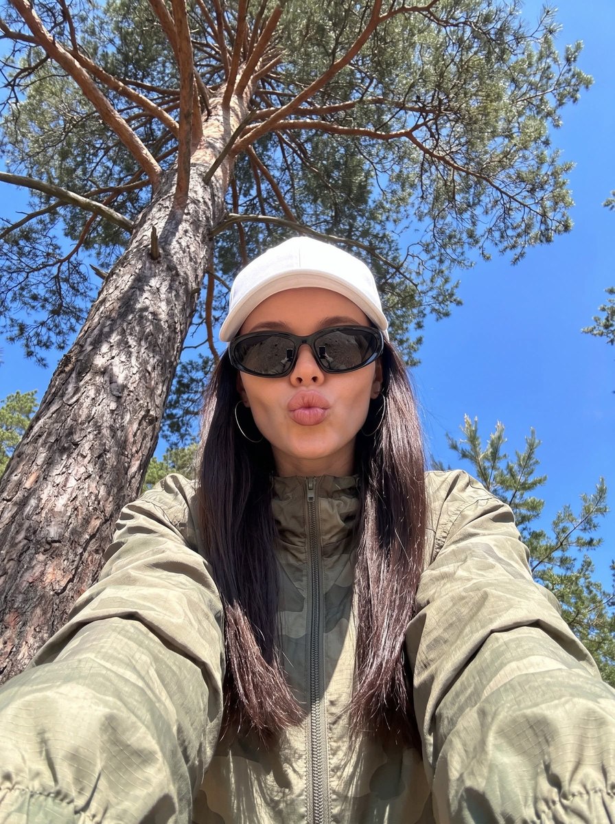 Low-Angle Forest Smartphone Selfie output 2