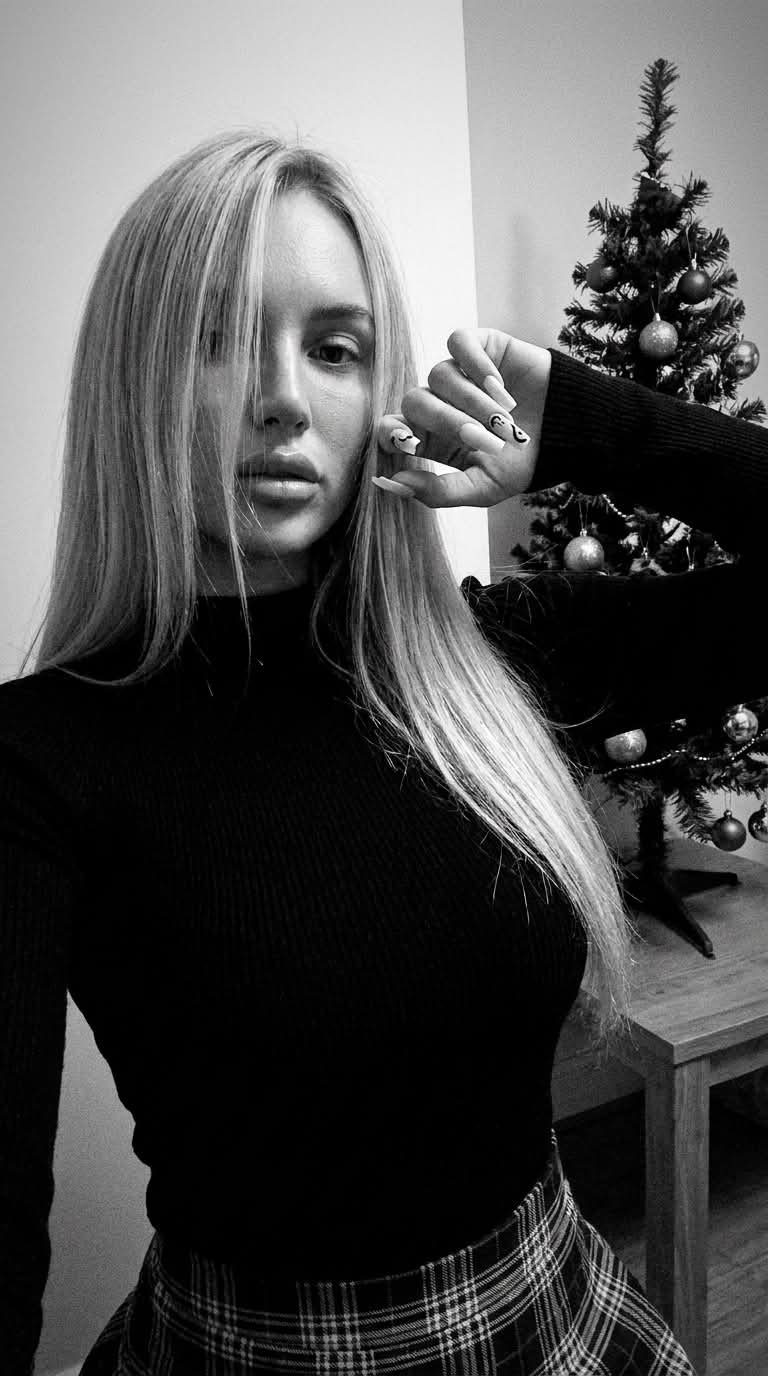 Monochrome Gothic Selfie Portrait