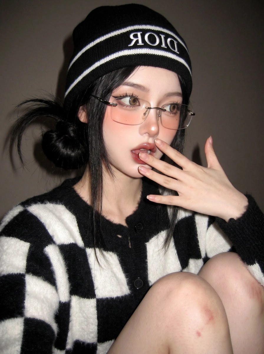 Y2K Direct-Flash Selfie with Faithful Face Identity output 4