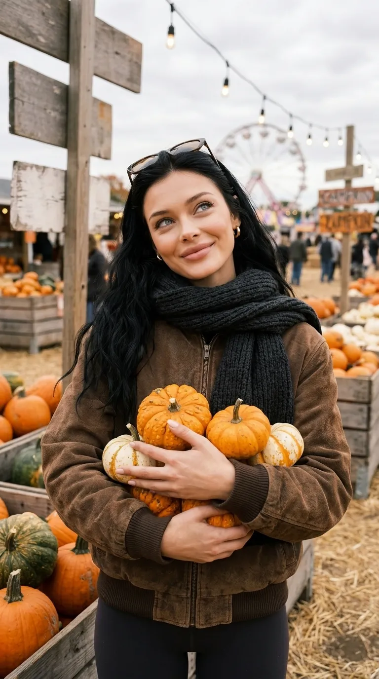 Photorealistic Autumn Pumpkin Patch Editorial output 1