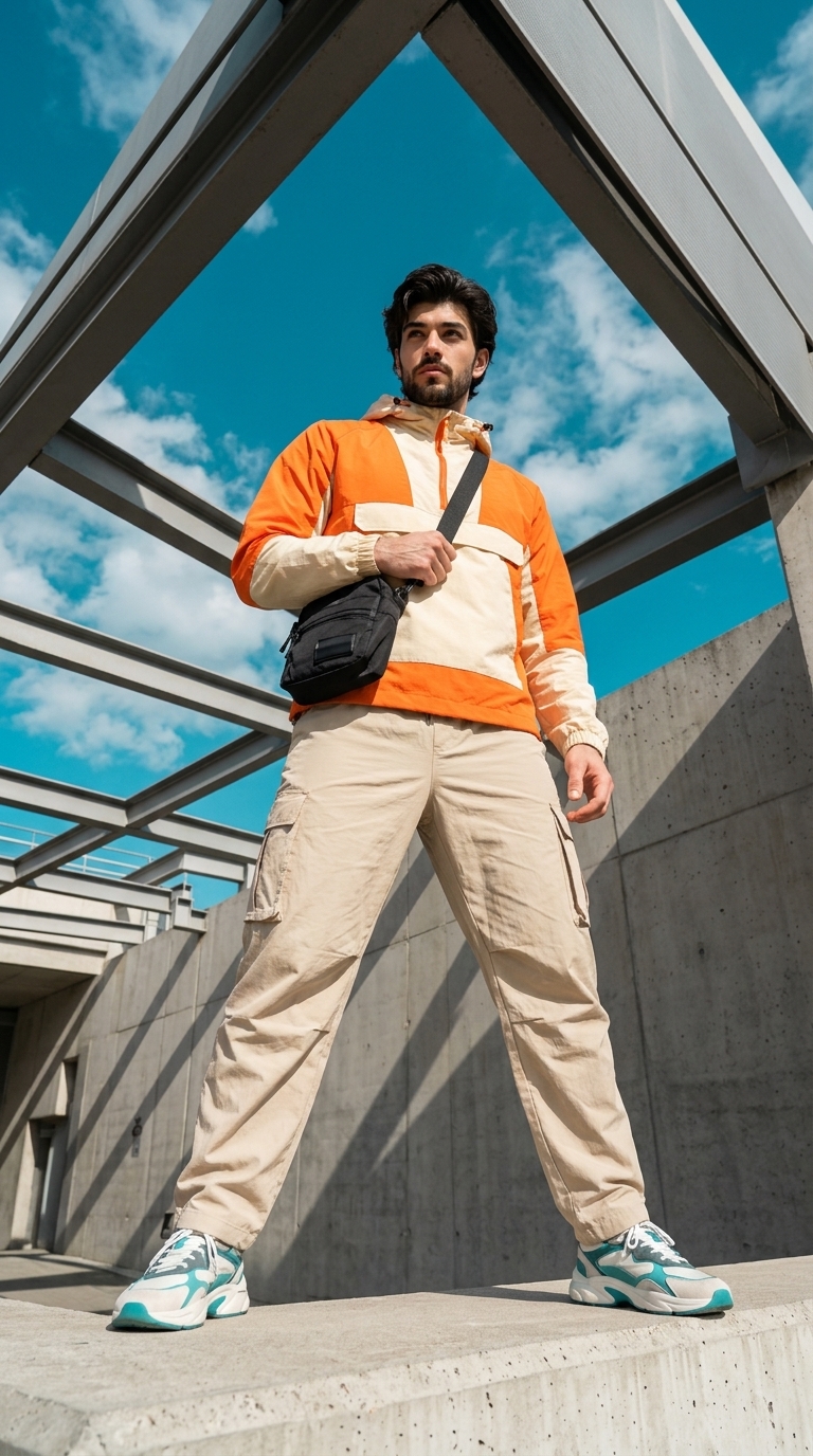Futuristic Streetwear Editorial Photograph output 1