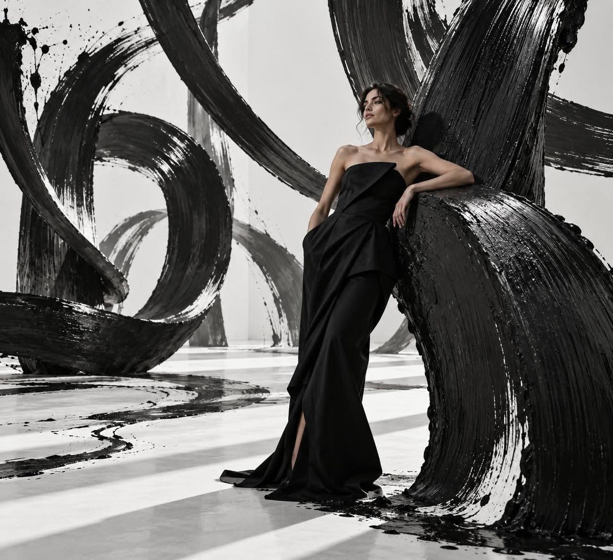 Surreal Ink-Stroke Fashion Editorial output 3