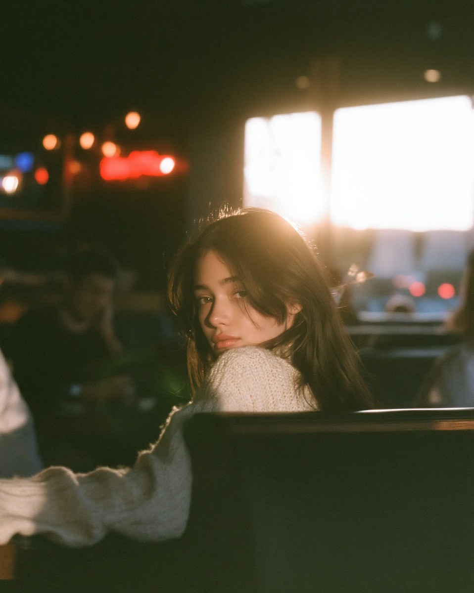 Golden-Hour Cafe Portrait output 4