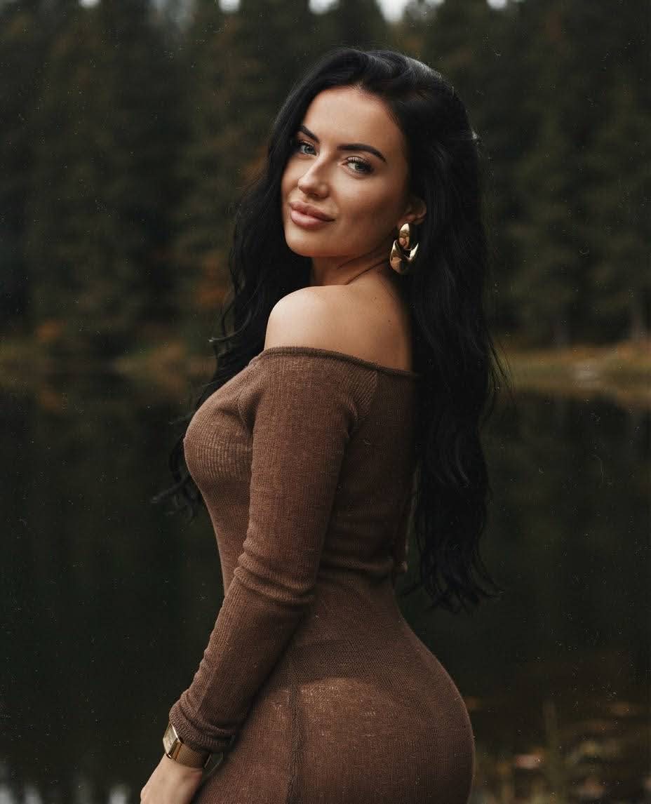 Photorealistic Autumn Portrait by a Lake