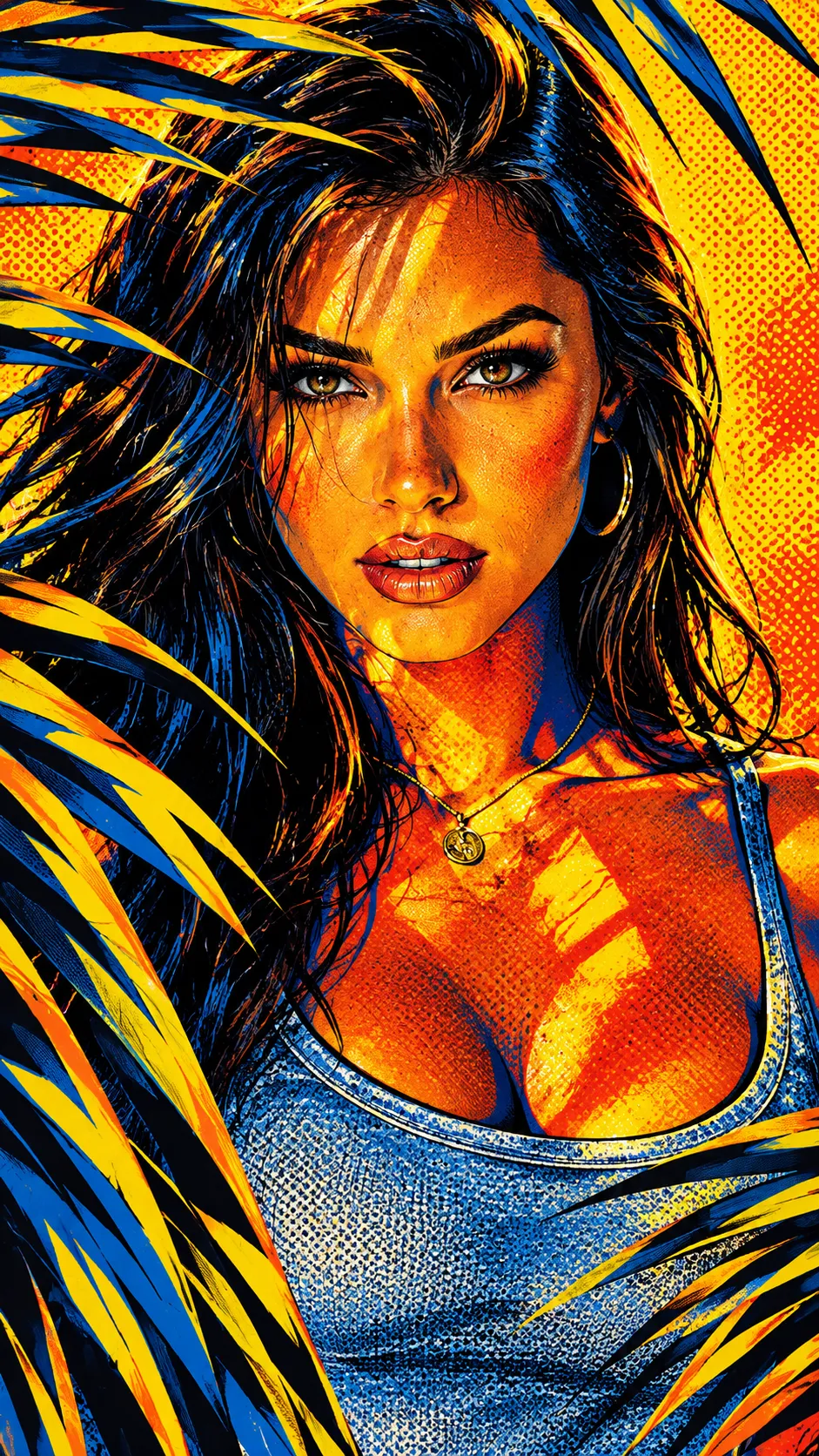 Electric Vision Pop-Art Halftone Reinterpretation output 1