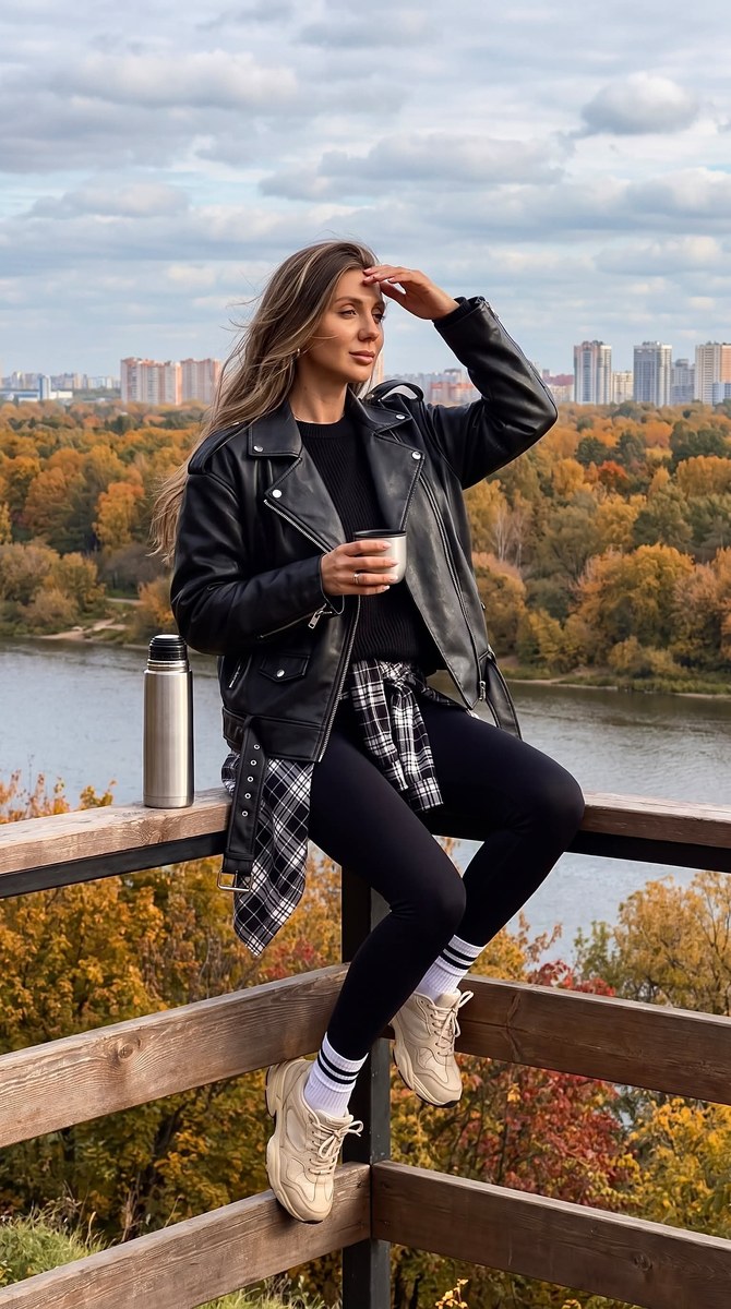 Photorealistic Autumn Riverside Portrait