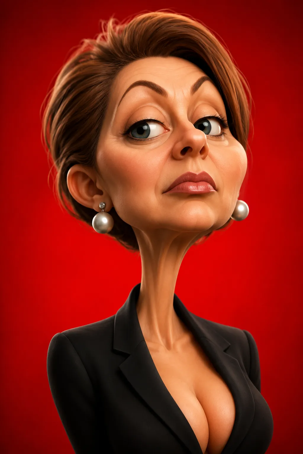 Exaggerated 3D CGI Caricature Portrait