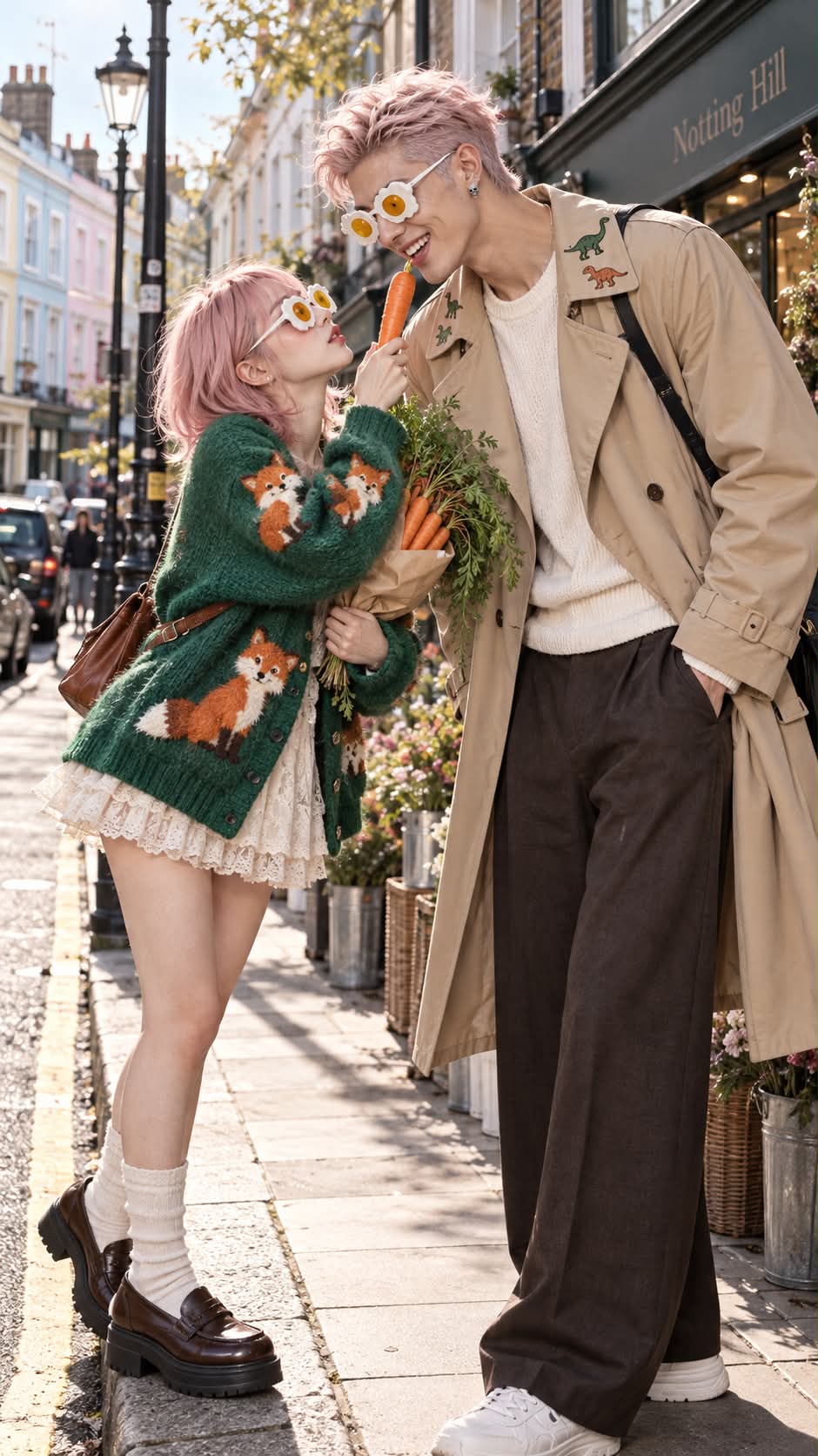Witty Notting Hill Couple Portrait