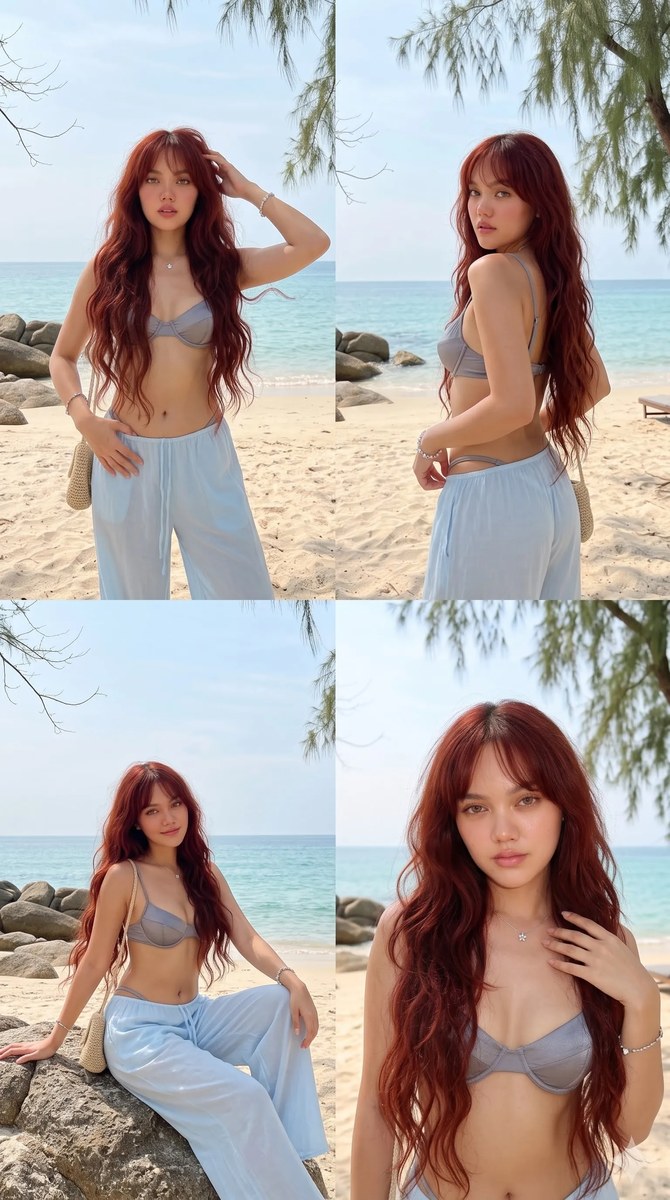 Tropical Beach Vacation Photo Collage output 3