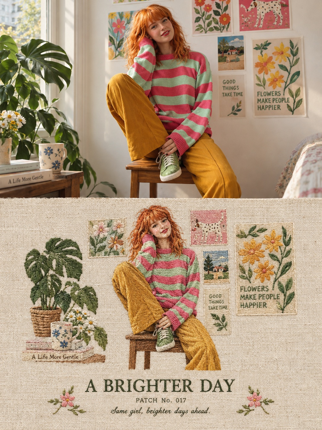 Photo-to-Embroidery Editorial Poster output 2
