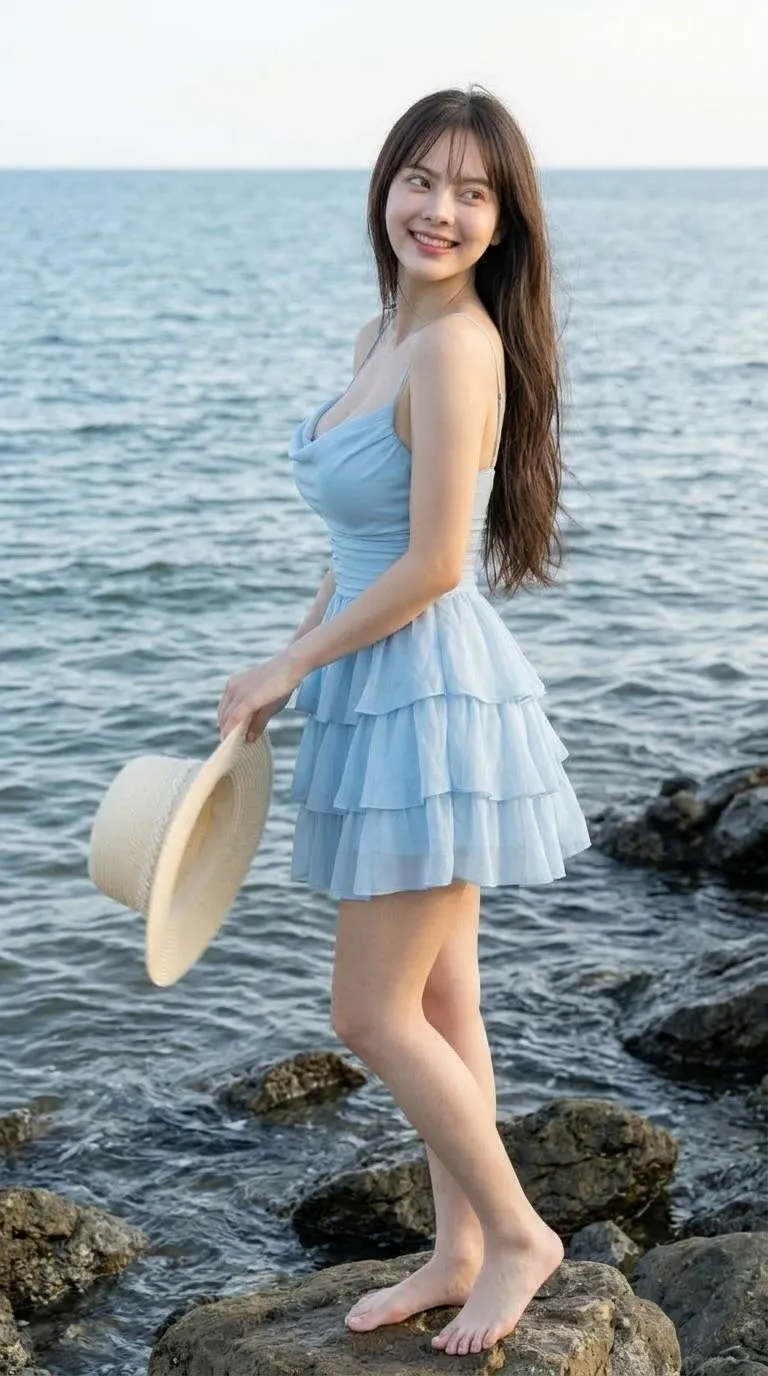 Coastal Balletcore Portrait with Identity Preservation output 6