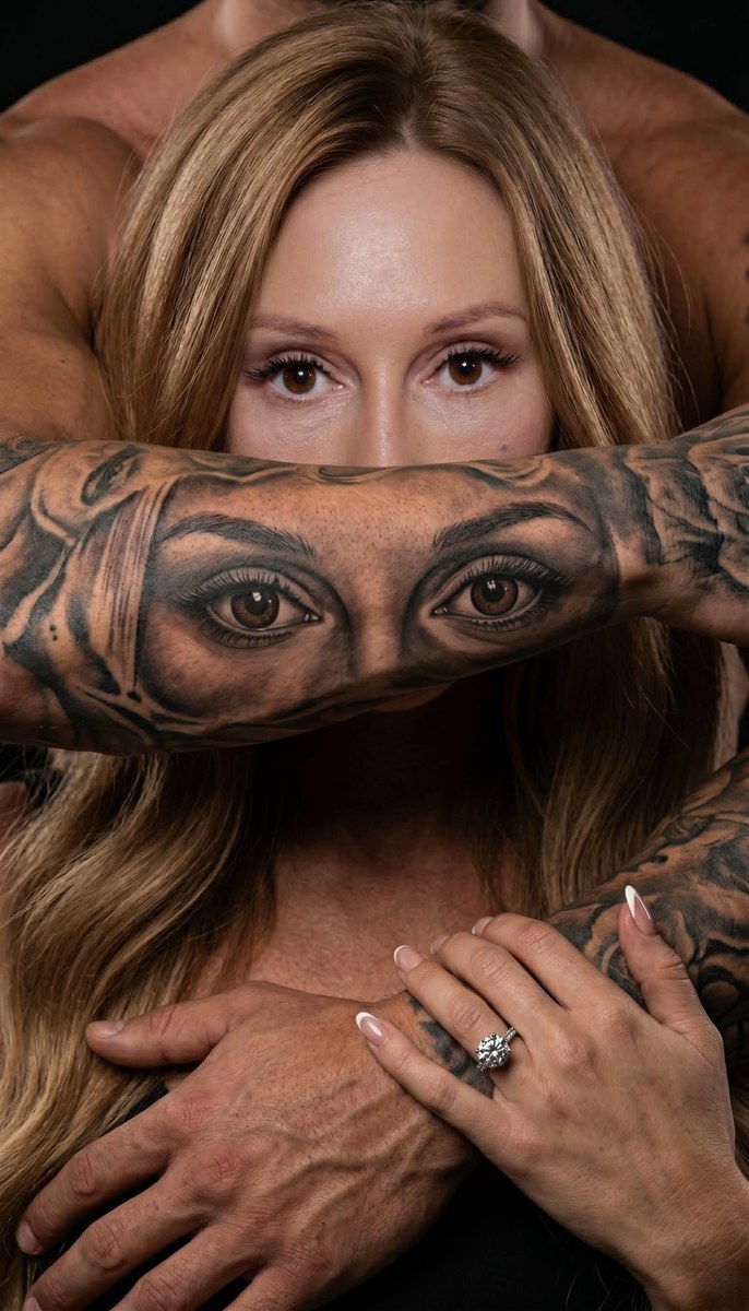 Cinematic Identity-Locked Portrait with Matching Eye Tattoo output 2