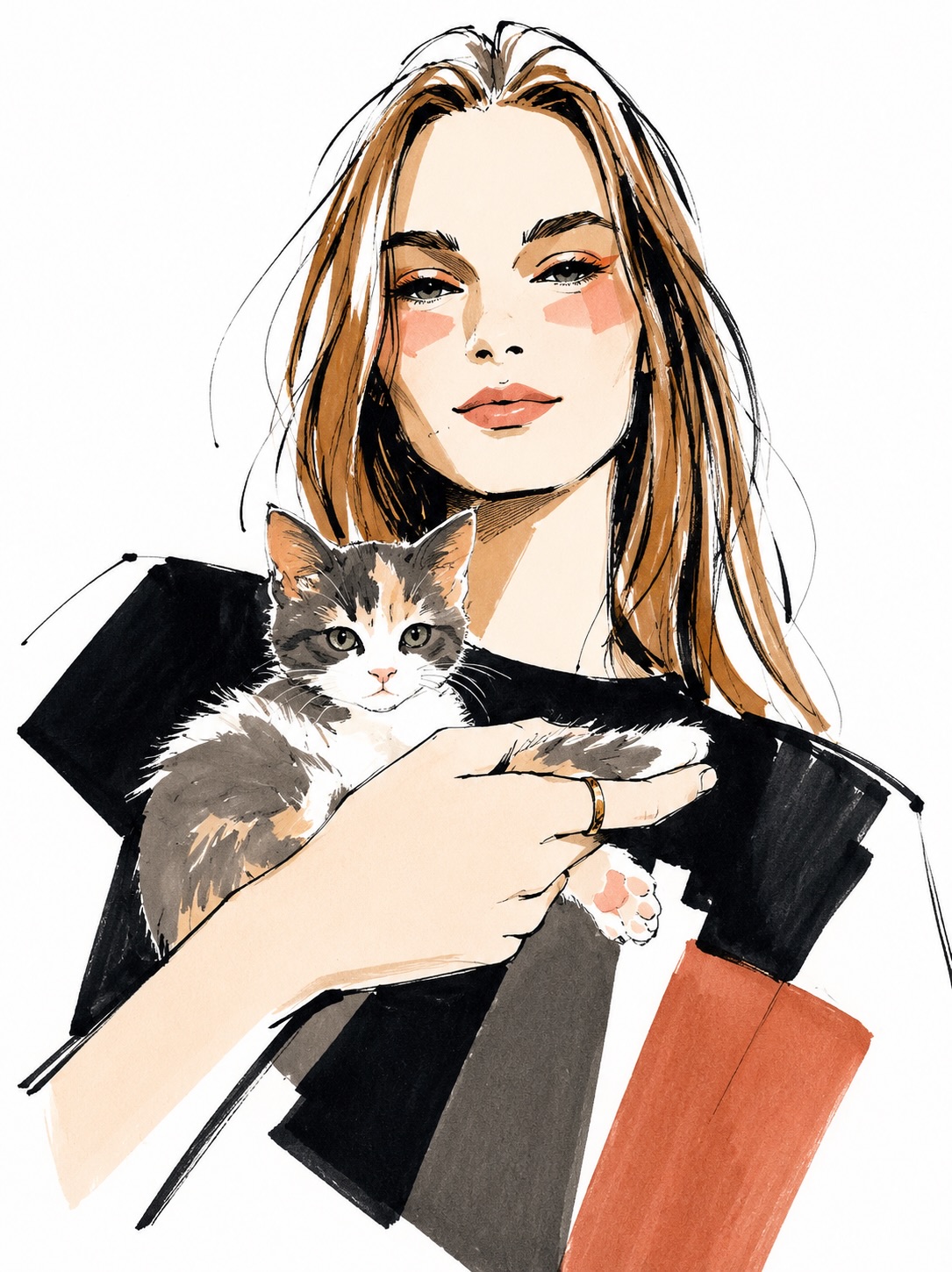 High-Fashion Editorial Illustration from a Portrait