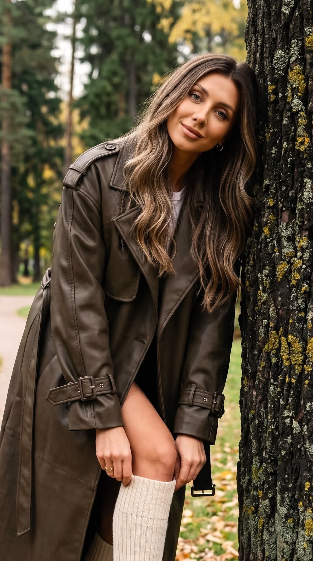 Early-Autumn Park Fashion Portrait