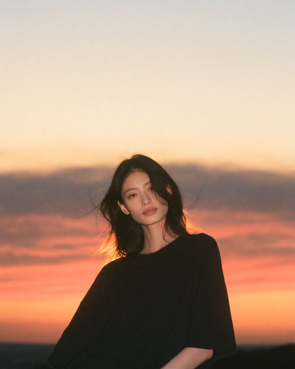 Sunset Sky Cinematic Fashion Portrait output 2
