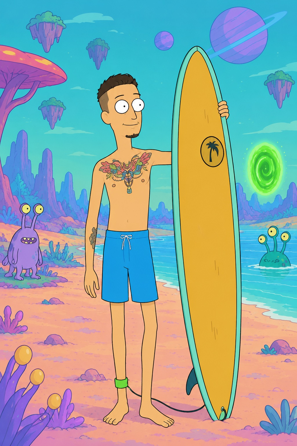 Transform a Person into an Original Rick and Morty-Style Character output 2