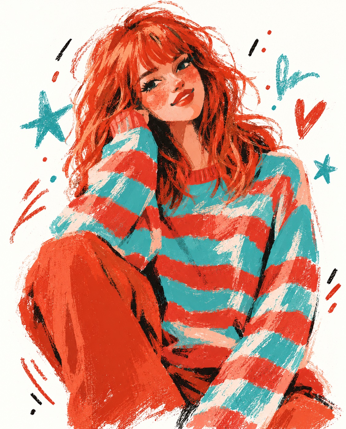 Rough Minimalist Digital-Art Portrait output 3