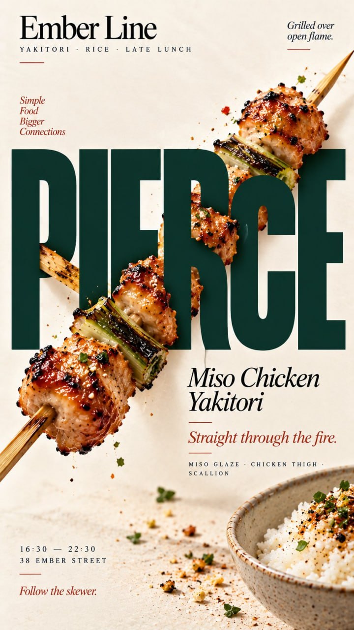 Editorial Food and Typography Poster output 1
