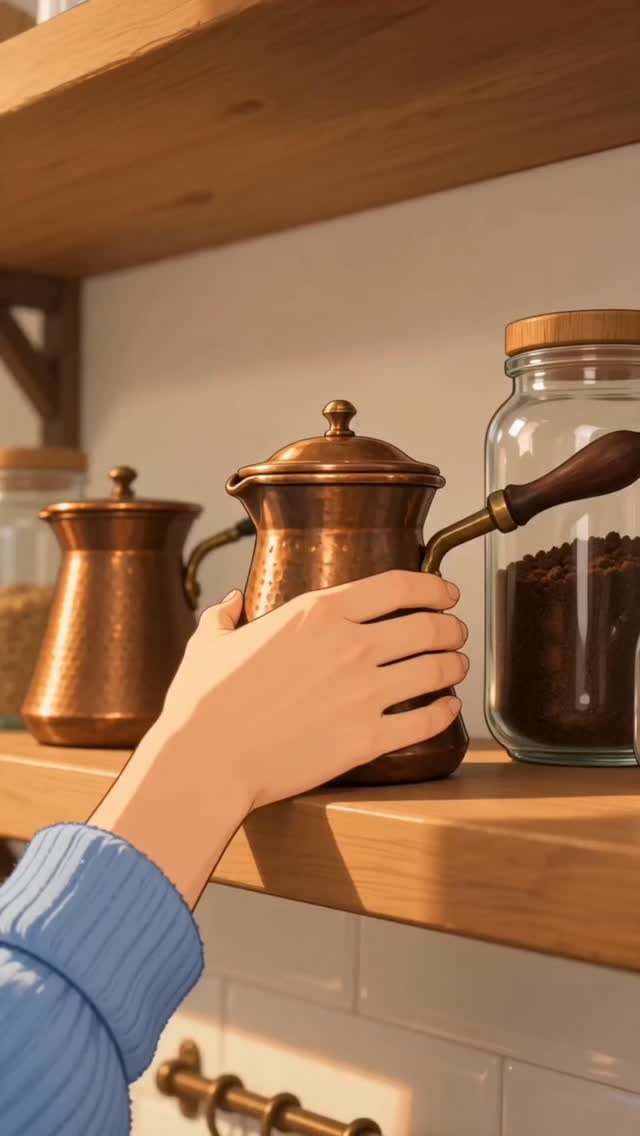 Cozy Morning Turkish Coffee Scene