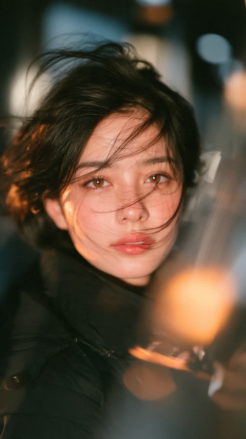 Cinematic Portrait of a Young Woman with a Pixie Cut output 4