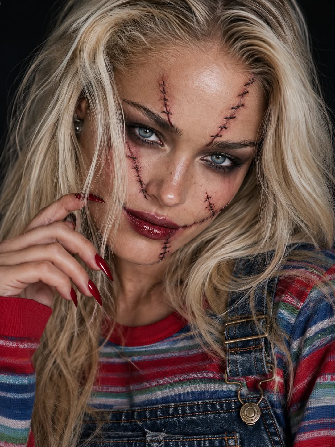 Photorealistic Female Chucky Horror Editorial