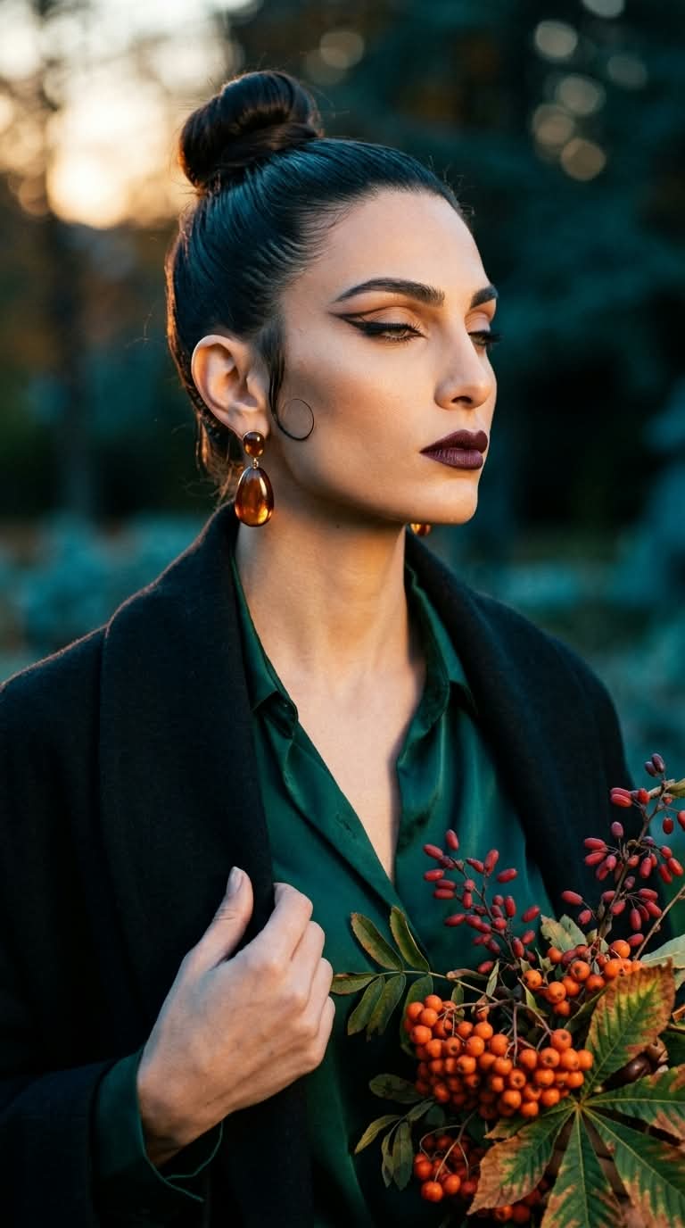 Autumn Garden Fashion Portrait at Blue Hour output 3
