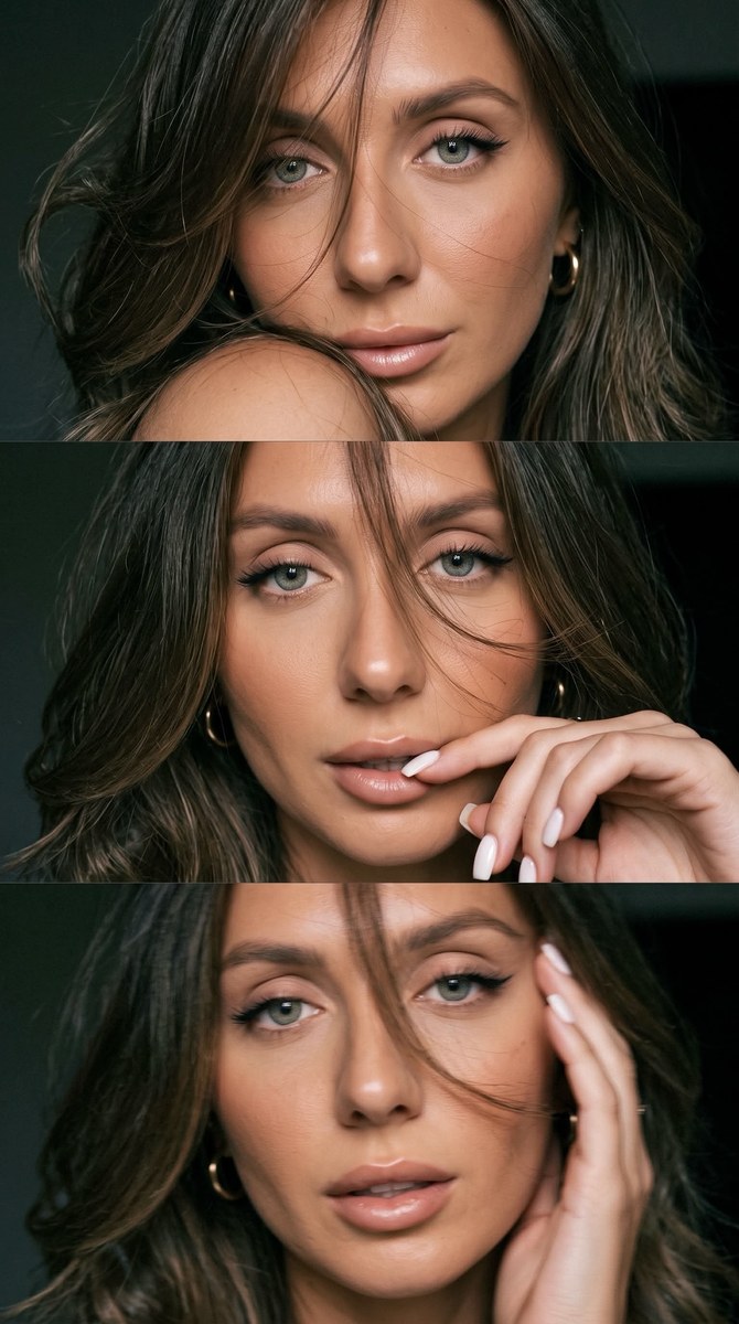 Y2K Three-Photo Beauty Collage