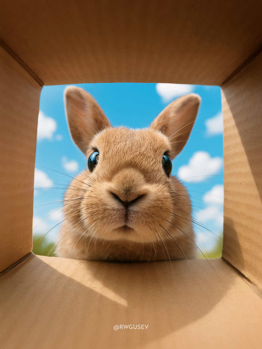 Adorable Animal Peeking Into a Box — Advertising Photo output 4